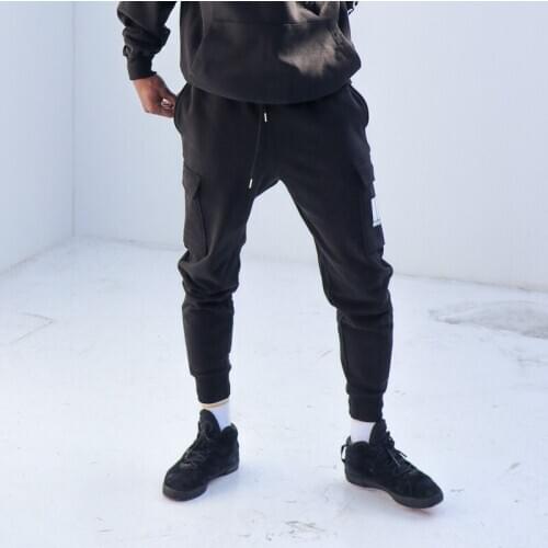 New Cargo Pants Men Gym Fitness Workout Cotton Leisure Trouser Joggers Sweatpants Small Leg Pants Autumn / Winter Male Clothing