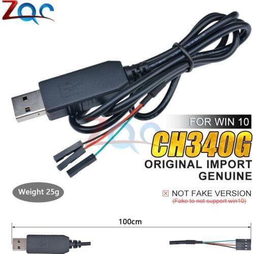 Original CH340G CH340 PL2303TA CP2102 Download Line USB to TTL Serial Wire Adapter for Arduino Raspberry Pi WIN 7 8 10