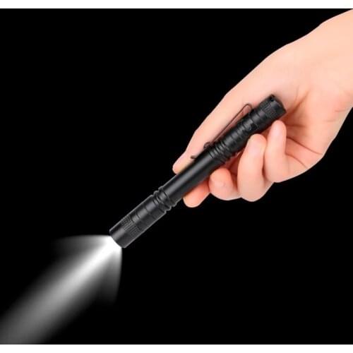 Mini LED Pen Torch Portable Penholder Led Flashlight Night Walking Lighting Car Maintenance Work Lanterna LED Torch Waterproof