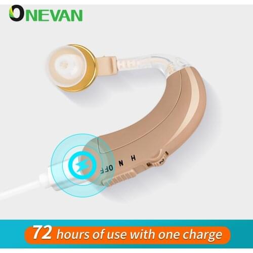 Hearing Aids Sound Amplifier Rechargeable Mini Digital Invisible Deaf-Aid Behind The Ear Aid For Aged Health Care Headphones