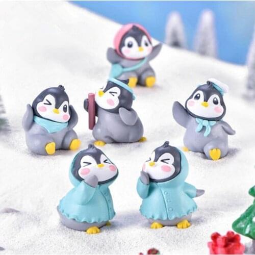 Funny Cute Penguin Ornaments Micro-landscape Diy Bonsai Succulent Miniatures Figurines Accessories Moss Jewelry Doll Crafts Gift