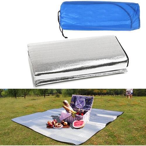 Camping Sleeping Mat Aluminum Foil EVA Mat Outdoor Foldable Moisture-proof Mattress Blanket Waterproof Pad For Camp Picnic