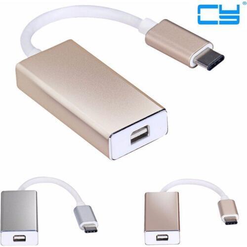 USB-CUSB 3.1 Tipo C para Mini DisplayPort DP 1080 p HDTV Cabo Adaptador com Caixa De Aluminio para For2015 New 12 "Macbook frete