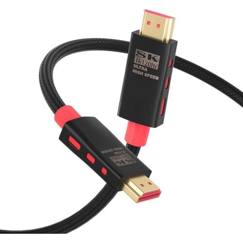 8K HDMI 2.1 cable 144Hz Ultra High speed HDMI cable for HDMI 2.1 Splitter Switch HDR10+ 48Gbps HDMI cable for PS5 xbox series x