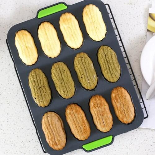 12 consecutive silicone cake molds madeleines Oval Bread Silicone mold DIY baking tools cake Tools
