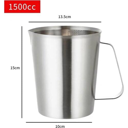 1500ml Measuring Cup Kitchen Scales Beaker Sanitary Stainless Steel SUS304 Baking Homebrew