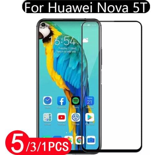 5/3/1Pcs protective film for huawei nova 3 3i 3e 4 4e 5 5i 5T 5Z 6 se 7 7i pro tempered glass phone screen protector on glass