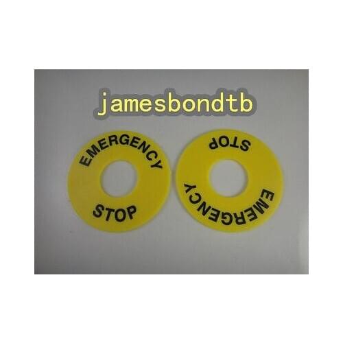 50x Pushbutton Switch Panel Label Frame,emergency stop switch Plastic Sign 22mm