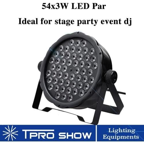 54x3w Led Par Light Rgbw Flat DJ Lights LED Wash Strobe Dimming Colorful Change DMX Stage Lighting Effect For Club Party Disco
