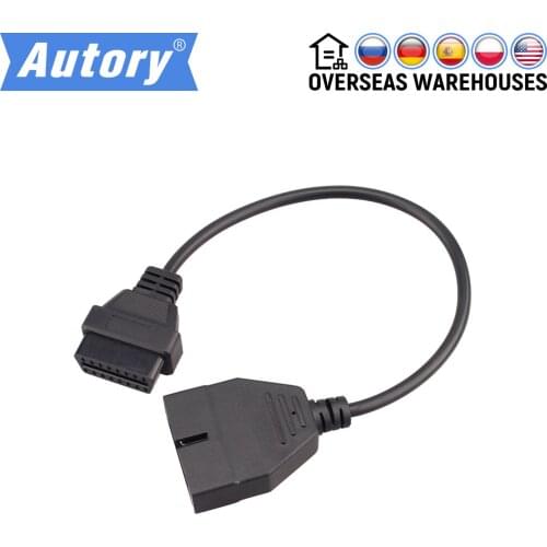 For GM 12 Pin OBDII OBD 2 Auto Diagnostic Connector Adapter Cable GM12 to 16 Pin Cable for GM Vehicles Auto Scanner Adapter