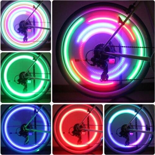 Bike Spoke Light LED Waterproof Bicycle Safety Warning Light with Battery Mountain Bike Strip Bicycle Reflective Easy To Install