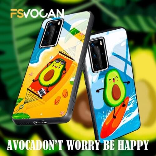 Cartoon Avocado Phone Cover For Honor 10 10i Mate 20 30 Plus 8X 9X Nova 5T Huawei P30 P40 P20 Lite E Pro Cute Funny Fruit Case