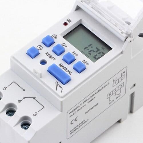16A Digital LCD Timer Switch Relay Switch THC15A 220V 16A Digital LCD Power Relay Weekly Programmable Timer Time Relay Switch