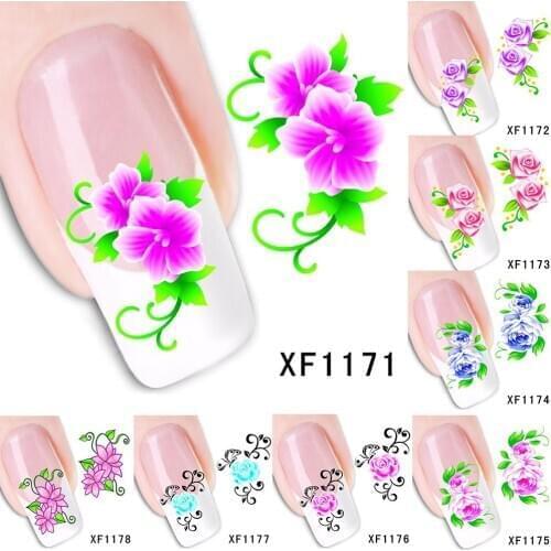 Floral Pattern Fashion Women Beauty Nail Art Sticker DIY Craft Manicure Decal Nail Art Stickers Manicure Tips Nail Art Decor