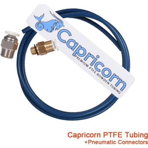 Capricorn Bowden PTFE Tubing XS Series 1M Teflonto Tube 3D Printer Parts PC4 M6 M10 Straight Pneumatic Quick Connector Fitting