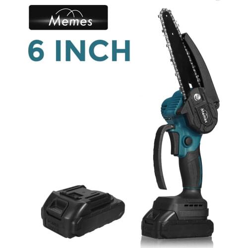 Electric Chainsaw 6 Inch Woodworking Pruning Chain Saw Cordless Garden Tree Logging Saw Rechargeable Battery Power Tools Kit