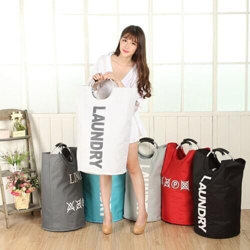Large Laundry Basket with Handle , Oxford 600D Fabric Laundry Bag , Collapsible Laundry Hamper Dirty Clothes Storage Bin