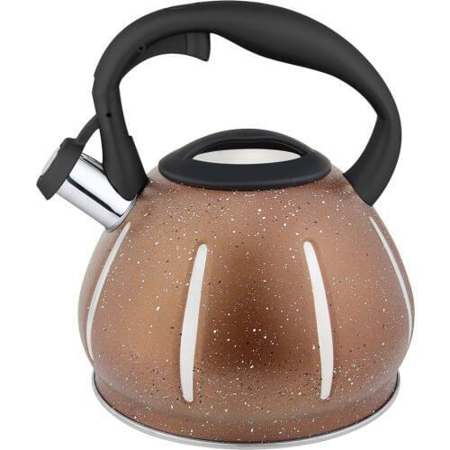 Hausroland Teapot stainless steel marble coating whistling kettle 3l