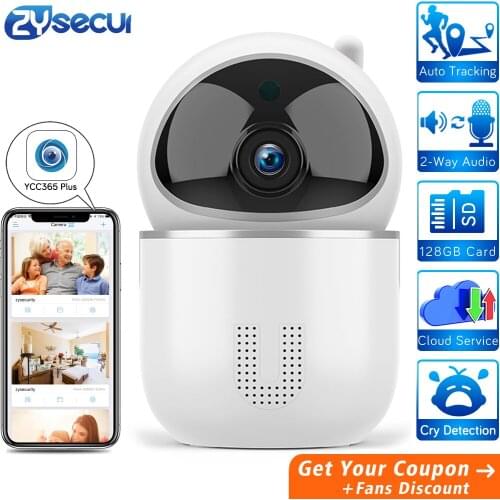 HD 1536P WiFi IP Camera Auto Tracking Cloud Wireless Home Security Dome Camera Pan Tilt Zoom Network Surveillance Camera YCC365