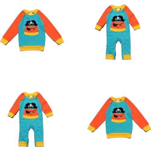 Girlymax Halloween Baby Boys Top T-shirt Romper Boutique Long Sleeve Corn Cotton Borthers Wear Kids Clothing