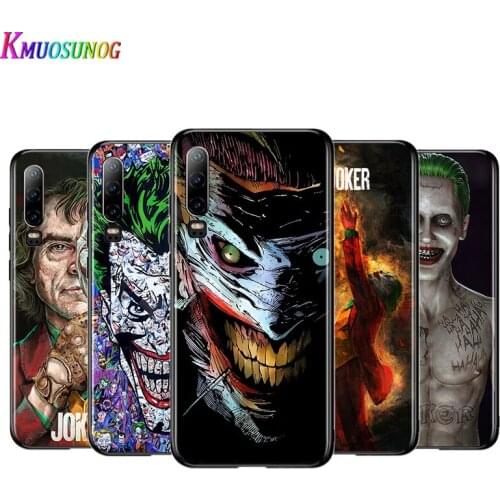 Cool Clown For Huawei P40 P30 P20 P10 P9 P8 Lite E mini Pro Plus 5G 2017 2019 Silicone Gloss oil not Glass Black Phone Case
