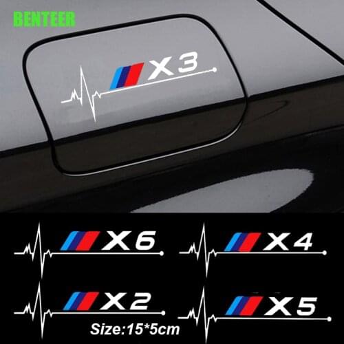 Power Motorsport Car Tank Cap Sticker For BMW X1 X2 X3 X4 X5 X6 X7