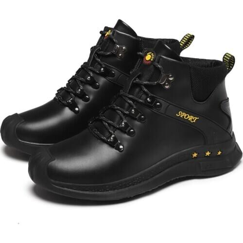 2020 new mens plus velvet and cotton boots autumn and winter new casual mens shoes warm trend cotton shoes England