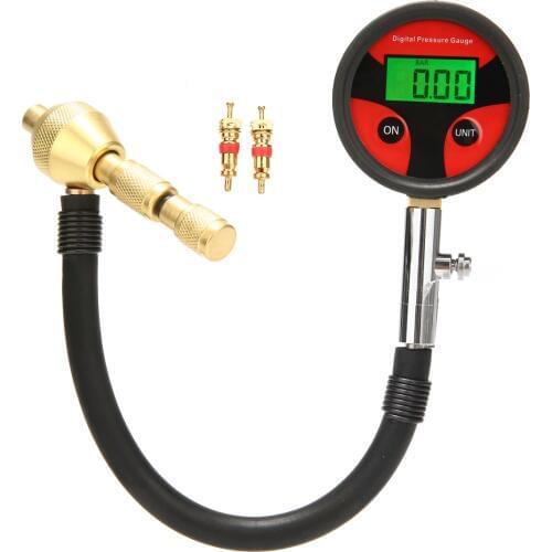 New Arrival 1pc Digital Rapid Tyre Tire Pressure Gauge Deflator Tool 4WD 4x4 With 2 Tire Cores