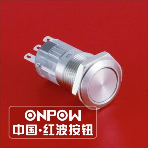 ONPOW 16mm metal waterproof IP65 non-illumination pushbutton switch anti-vandal LAS1-AGQ16-11/S