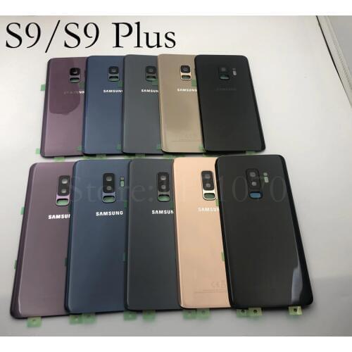 Samsung Galaxy S9 Plus s9+ G965 SM-G965F G965FD S9 G960 SM-G960F G960FD Glass Battery Back Cover Door Housing Replacement
