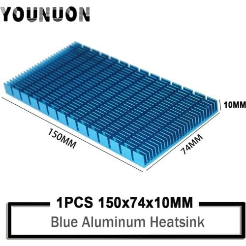 Blue Heatsink 150x74x10mm Power Amplifier Aluminum Heatsink Heat sink Radiator Module Radiator Special for Cooling
