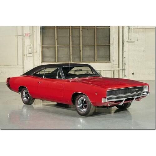 Modern Canvas Painting Dodge Charger RT Muscle Car Photo Wall Art Posters and Prints Wall Picture for Home Decor