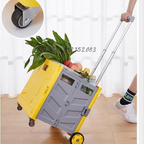 Grocery Cart, Small Cart, Supermarket, Folding Shopping Cart, Stall Cart, Household Trailer, Light Portable Trolley, Trolley