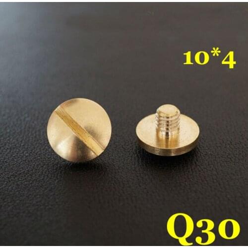 50pc Q30-10*4 Solid Brass belt screw Chicago Screw Leathercraft
