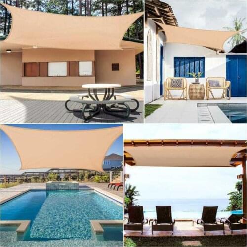 Sun-Shelter Waterproof SunShade Sail Beach Car Awning Outdoor Rectangle Shade Sail Garden Terrace Canopy Swimming Yard Sail