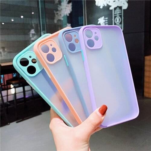 Camera Protection Bumper Phone Cases For iPhone 11 11 Pro Max XR XS Max X 8 7 6 6S Plus Matte Translucent Shockproof Back Cover