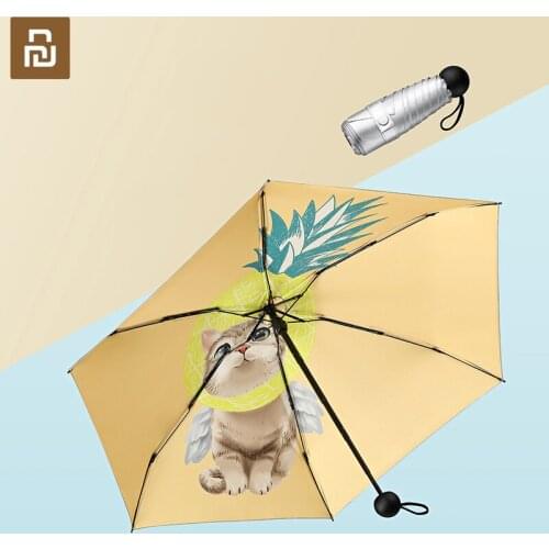 Youpin Sun Umbrella Womens Sunshade Super Sunscreen UV Protection Rain or Rain Dual-purpose Small and Portable Folding Parasol