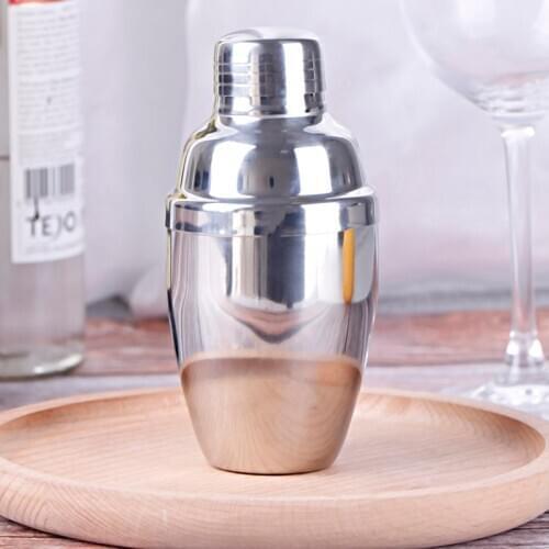 250ml Cocktail Mixer Stainless Steel Cocktail Shaker Wine Drinking Boston Style Shaker Party Bar Tools 1Pcs