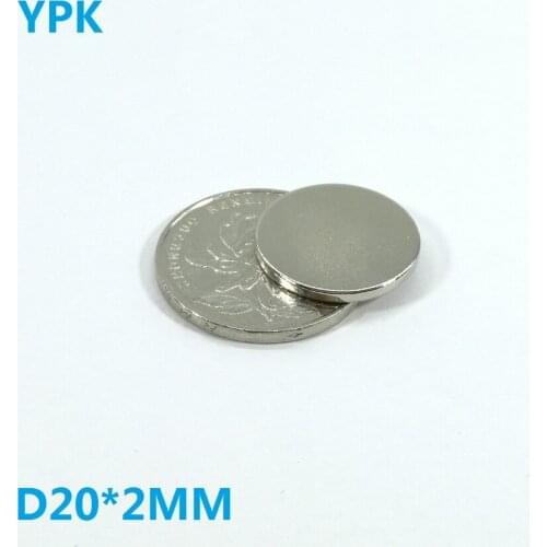 10 20 50 100PCS/LOT Neodymium magnet 20*2 N38 strong NdFeB magnet 20x2 Rare earth permanent magnets 20 x 2