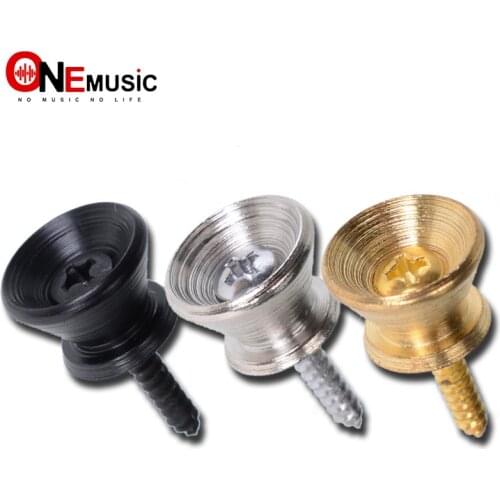 100pcsWholesale Gold/Black/Silver Electric Bass Guitar Strap Lock StrapLock Locking Pegs Pins Metal End Buttons