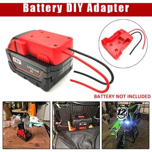 18V Battery Mount Storage Stand Holder Shelf Rack Durable Red Plastic Battery Mount Bracket Slots 2 Wirings Battery Storage Box