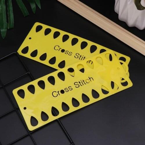 2pcs Plastic Cross Stitch Row Line Board Embroidery Floss Thread Yarn Organizer Sewing DIY 20 Positions Tool Needles Holder L4MB