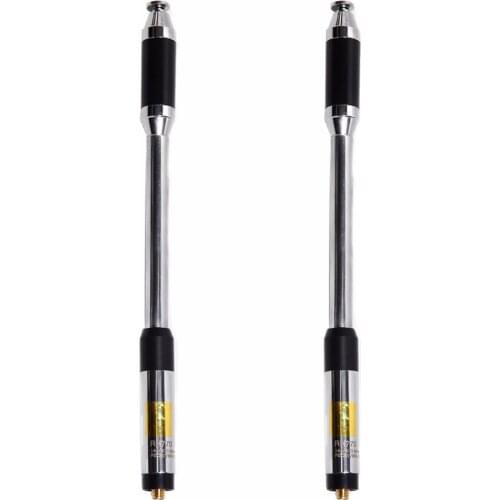 2PCS Harvest RH-770 Telescopic SMA-Female/SMA-Male/BNC Dual Band 144/430MHz High Gain Antenna For Baofeng Walkie Talkie TYT