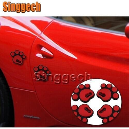 4X Car Sticker Footprints Styling For Volkswagen VW Polo Passat B5 B6 B7 CC GOLF 4 5 6 7 Touran Tiguan T5 Jetta Bora MG 3 ZR
