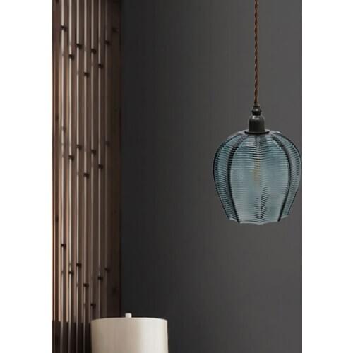 American Glass Hanging Lights Modern LED Restaurant Bar Cafe Pendant Light Living Room Lights Hanging Kitchen Lighting Fixture