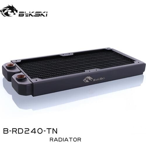 Bykski B-RD240-TN, 240mm Single Row Radiators, 29mm Thickness, Standard Water Cooling Radiators , Suitable For 120*120mm Fans