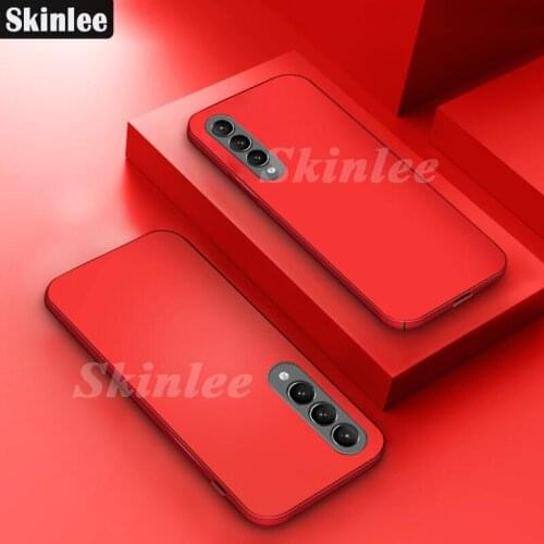 Skinlee Case For Samsung Galaxy Z Fold3 Case Glossy Back Phone Cover For Samsung ZFlip 3 Shockproof Case Z Fold2