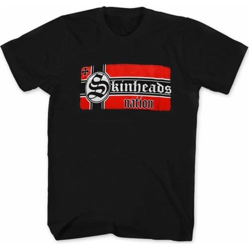 Funny Skinheads Nation Honor and Loyalty German Battle Flag T-Shirt. Summer Cotton O-Neck Short Sleeve Mens T Shirt New S-3XL