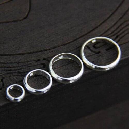100% 925 Silver Ring Bead Sterling Silver Spacers DIY Bracelet Accessories