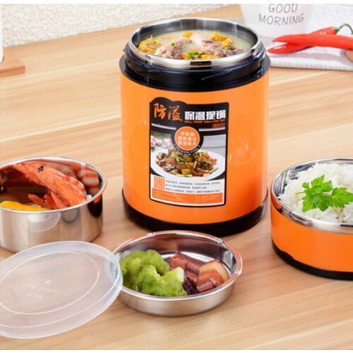 Keep Temperature Lunch Box Large Capacity Stainless Steel Bento Box Portable Convenient Food Container Healthy Kids Lunch Box